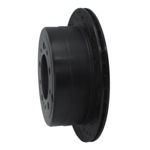 Lexus LX470 Brake Rotor (1) - Rear Right - R1 Concepts - Drilled & Slotted - Black - `98-`07